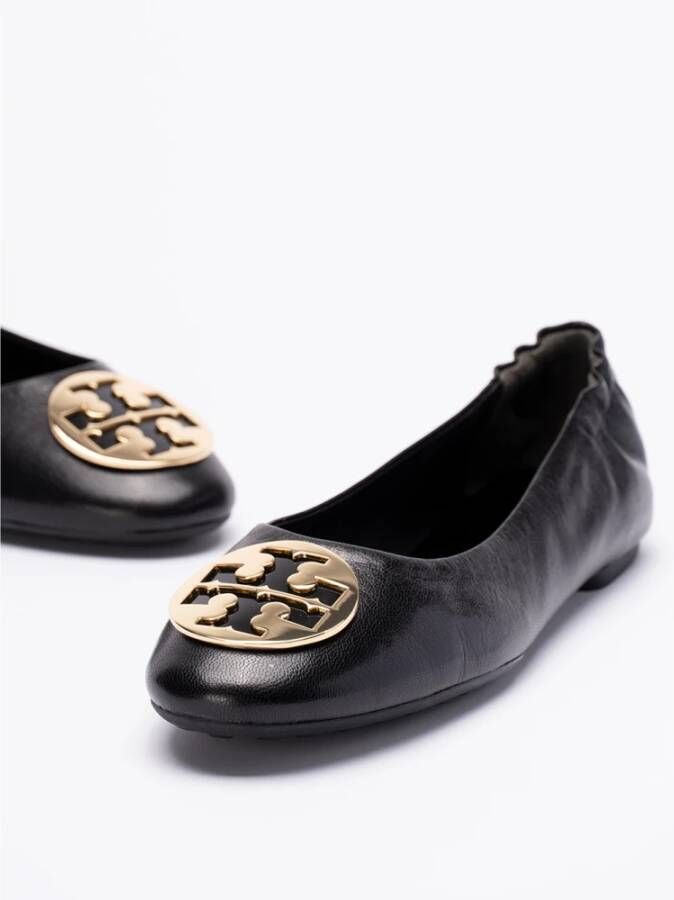 TORY BURCH Claire Ballet Ballerinas in Perfect Black Gold Black Dames