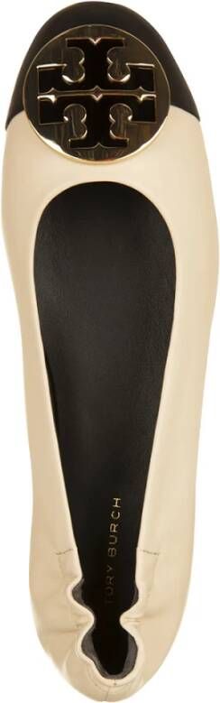 TORY BURCH Claire Cap Toe Balletschoenen Beige Dames