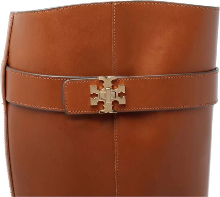 Tory Burch Cognac Bruin T Slot Leren Laarzen