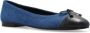 TORY BURCH Gestikte Cap-Toe Ballet Flats Blue Dames - Thumbnail 12
