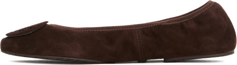 Tory Burch Donker Cacao Ballerina's Elegant Comfort Schoenen