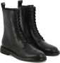 TORY BURCH Gestanst Logo Veterschoenen van Leer Black Dames - Thumbnail 5