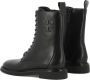 TORY BURCH Zwarte Double T Leren Gevechtslaarzen Black Dames - Thumbnail 4