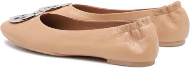 TORY BURCH Elegante Ballet Flats voor Vrouwen Beige Dames