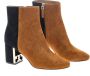 TORY BURCH Gigi Suede Enkellaarzen met twee kleuren Bruin Dames - Thumbnail 2