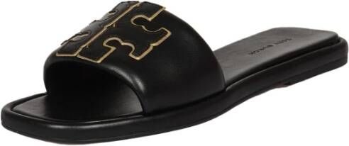 TORY BURCH Double T Sport Slide Dames zomer sliders Zwart Dames