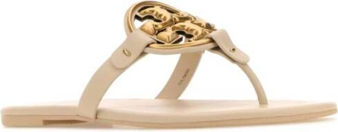 TORY BURCH Comfortabele huisslippers voor vrouwen Beige Dames