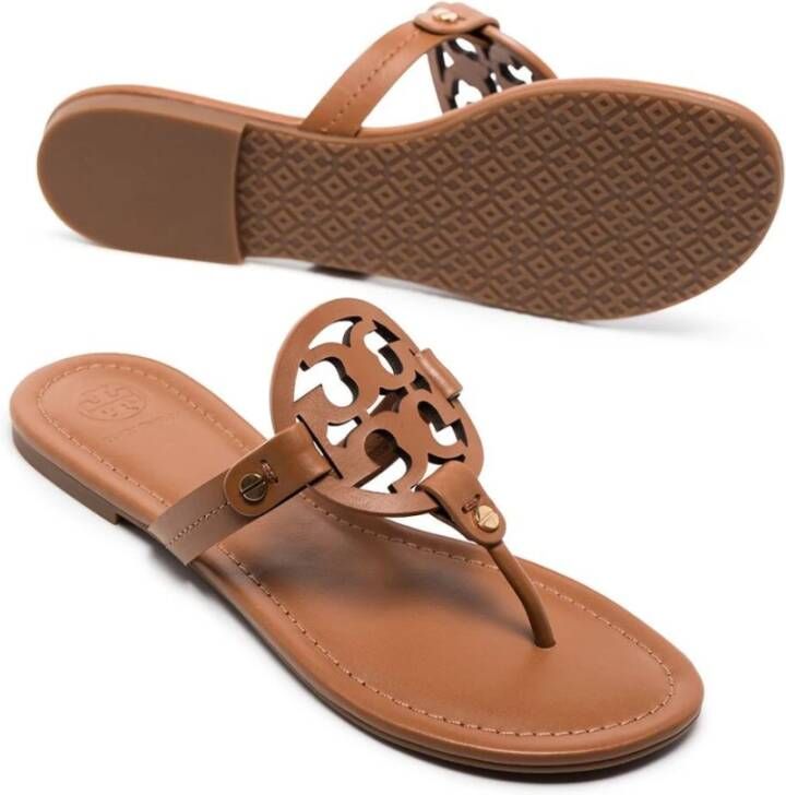 TORY BURCH Bruine Leren Instap Sandalen Bruin Dames