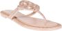 TORY BURCH Kristal Pavé Leren Teenslippers Pink Dames - Thumbnail 7