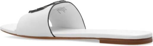 TORY BURCH Ines leren slides Wit Dames