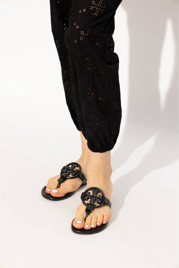 TORY BURCH Zwarte Leren Miller Slides Zwart Dames - Foto 4