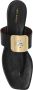 TORY BURCH Georgia flip-flops in leer Black Dames - Thumbnail 6