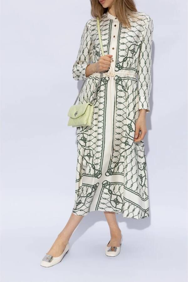 TORY BURCH Leren ballerina's in 'Georgia' White Dames