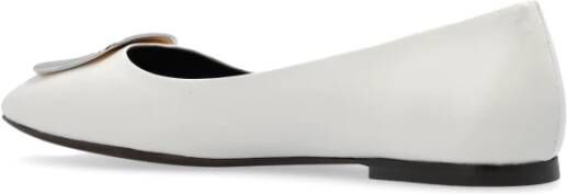 TORY BURCH Leren ballerina's in 'Georgia' White Dames