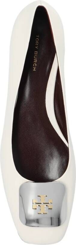 TORY BURCH Leren ballerina's in 'Georgia' White Dames