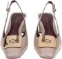 TORY BURCH Georgia Leren Slingback met Logo Plaat Gray Dames - Thumbnail 3