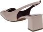 TORY BURCH Georgia Leren Slingback met Logo Plaat Gray Dames - Thumbnail 4