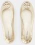 TORY BURCH Logo Plaque Leren Ballerina Elastische Hiel Yellow Dames - Thumbnail 8