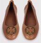 TORY BURCH Gouden Logo Ballerina's met Applicatie Brown Dames - Thumbnail 5