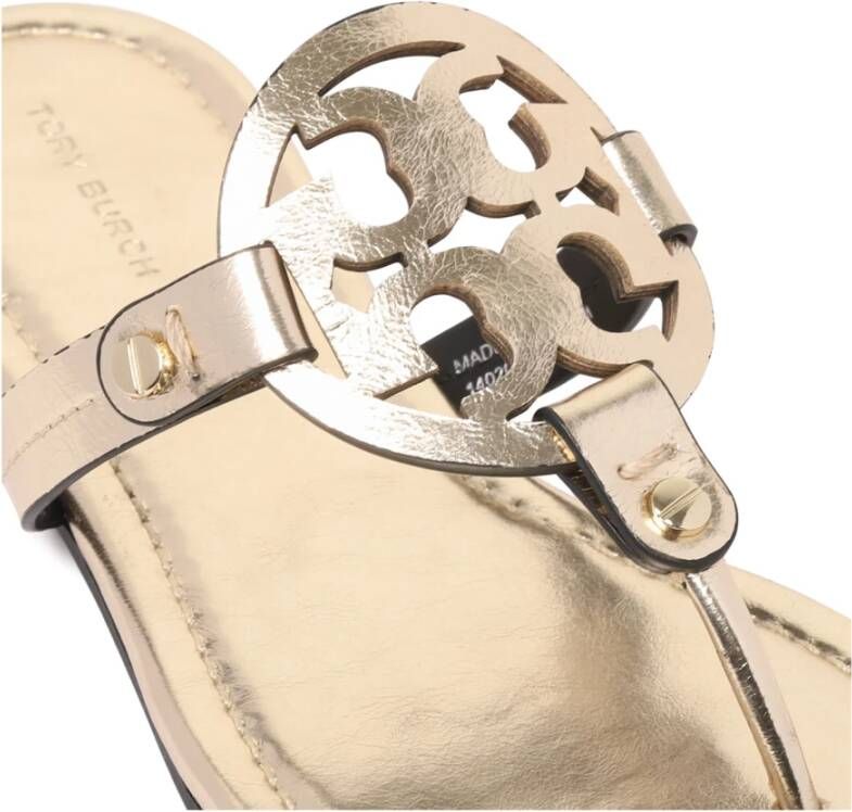Tory Burch Gouden Miller Sandalen met Double T