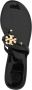 TORY BURCH Iconische Goudkleurige Double T Rubberen Teenslippers Black Dames - Thumbnail 10