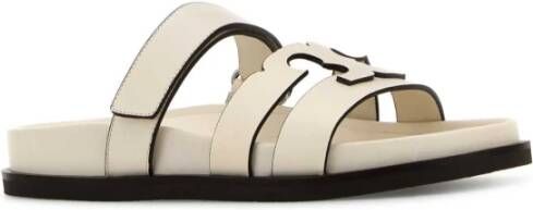 Tory Burch Ivoor Leren Sport Slippers