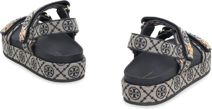 Tory Burch Jacquard stof platform sandalen