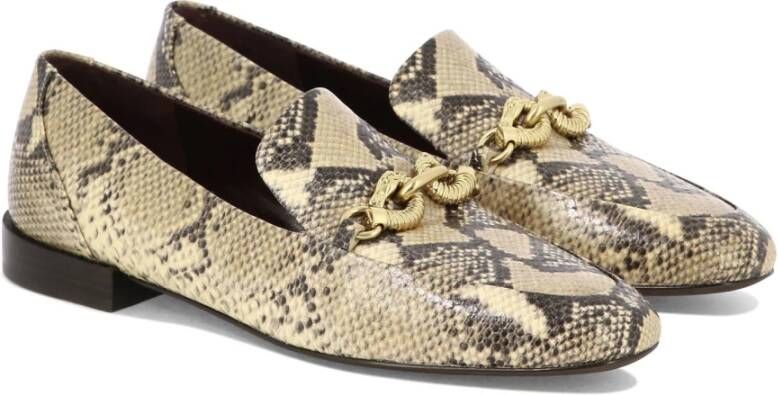 TORY BURCH Jessa Loafers Leren Schoenen Beige Dames