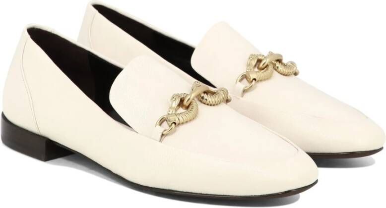 TORY BURCH Jessa Loafers Leren Schoenen White Dames