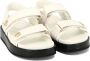 TORY BURCH Crèmekleurige Leren Sandalen met Klittenbandsluiting White Dames - Thumbnail 3