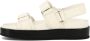 TORY BURCH Crèmekleurige Leren Sandalen met Klittenbandsluiting White Dames - Thumbnail 4