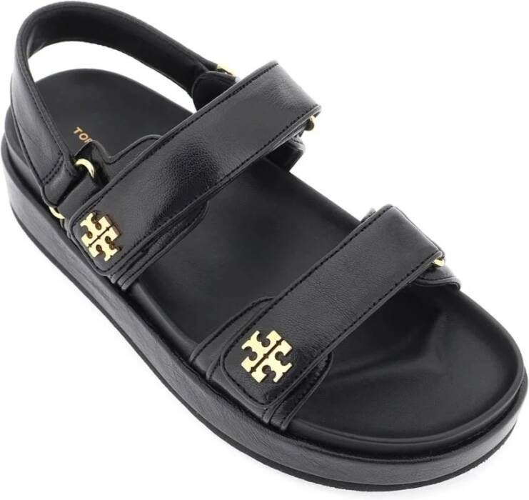 TORY BURCH Kira Sport Sandalen Leer Zwart Black Dames - Foto 4