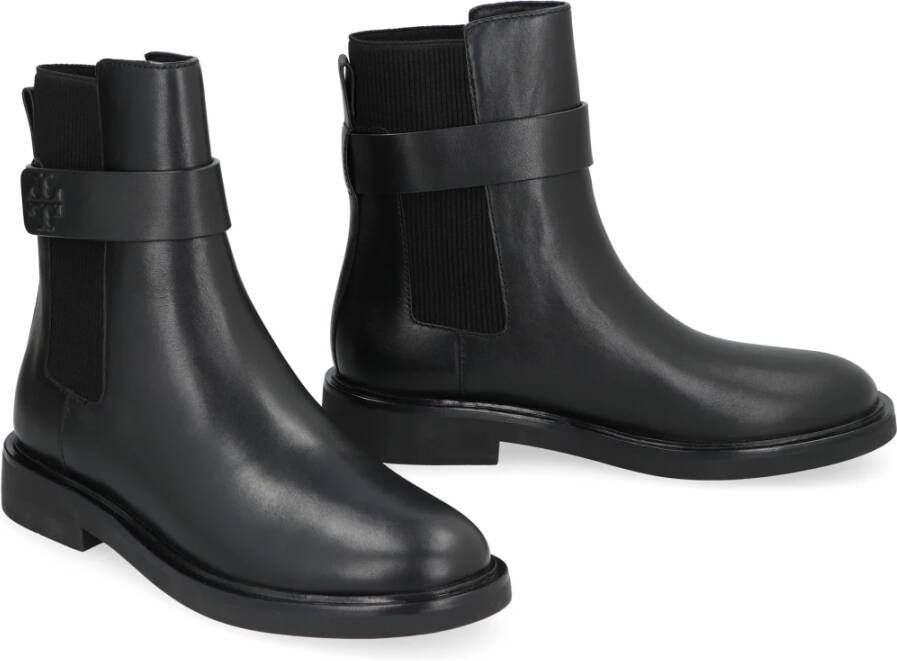 TORY BURCH Klassieke Leren Chelsea Laarzen Black Dames