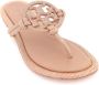 TORY BURCH Kristal Pavé Leren Teenslippers Pink Dames - Thumbnail 6