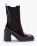 TORY BURCH Bordeaux en Bruin Leren Haklaarzen Rood Dames - Thumbnail 2