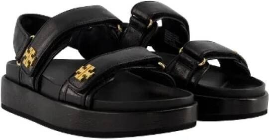 TORY BURCH Leather sandals Black Dames