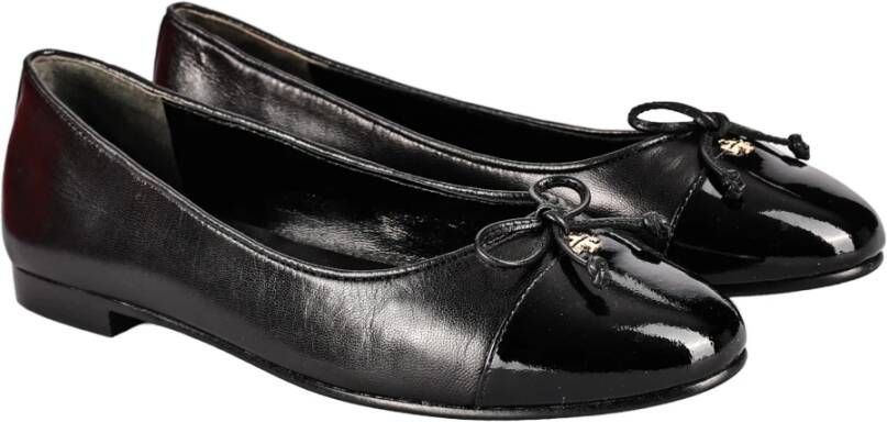 TORY BURCH Leren Ballerinas Black Dames