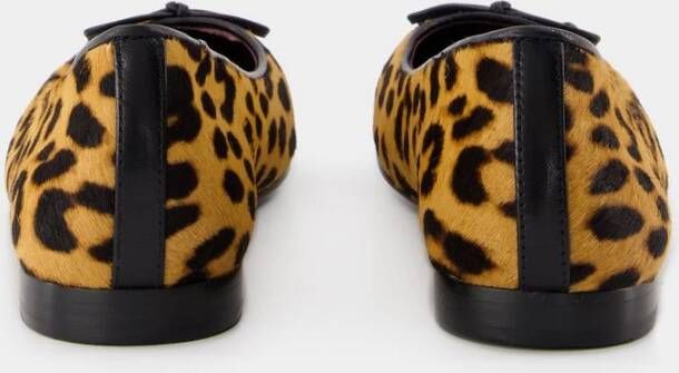 TORY BURCH Leren Cap Toe Ballerina's Bedrukt Multicolor Dames