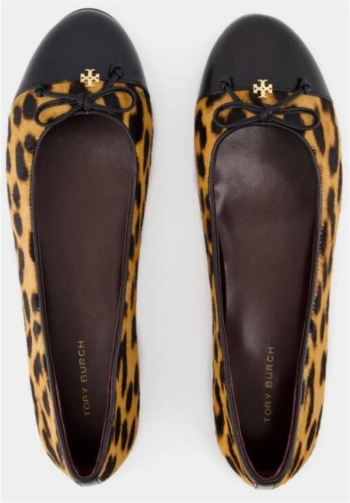 TORY BURCH Leren Cap Toe Ballerina's Bedrukt Multicolor Dames
