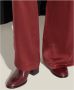 TORY BURCH Donker Karmijn Enkellaarzen Elegante Stijl Red Dames - Thumbnail 6