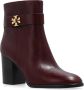 TORY BURCH Donker Karmijn Enkellaarzen Elegante Stijl Red Dames - Thumbnail 8