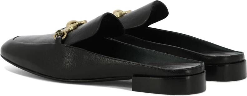 TORY BURCH Leren Jessa Pantoffels Black Dames