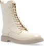 TORY BURCH Leren laarzen met logo Beige Dames - Thumbnail 4