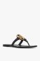 TORY BURCH Zwarte Leren Flip Flops voor Dames Zwart Dames - Thumbnail 4