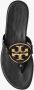 TORY BURCH Zwarte Leren Flip Flops voor Dames Zwart Dames - Thumbnail 5