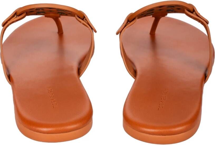 TORY BURCH Leren sandalen voor warm weer Brown Dames