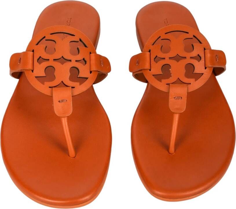 TORY BURCH Leren sandalen voor warm weer Brown Dames