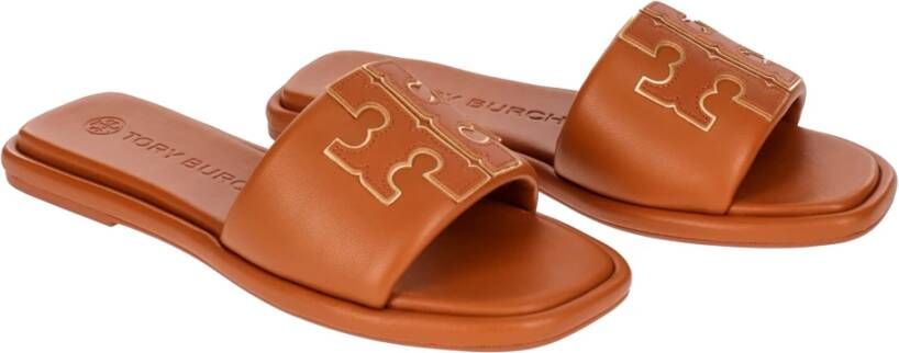 TORY BURCH Leren sandalen voor warm weer Bruin Dames