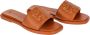 TORY BURCH 202 Bourbon Miele Gold Sport Slides Brown Dames - Thumbnail 12