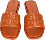 TORY BURCH 202 Bourbon Miele Gold Sport Slides Brown Dames - Thumbnail 14